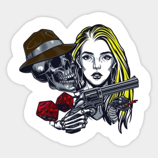 skull mafia Sticker